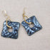 Navy Blue Handmade Raku Earrings - VP's Jewelry
