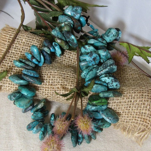 Turquoise Teardrop Bead Beaded Necklace - VP's Jewelry