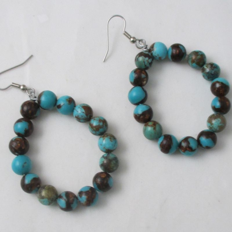 Turquoise Hoop Earrings