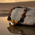 African Sunset Tan and Black Fair Trade Kazuri Triangle Necklace