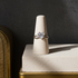 Morganite Trillion Cut Gemstone Ring Size 7