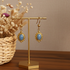 Delicate Blue Gemstone Earrings