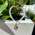 Rare Gemstone Teardrop Pendant on Mult-strand Silver Chain