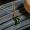 Fair Trade Bold Green Leaf Pendant Necklace