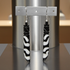 African Batik Bone Drop Earrings Long