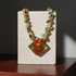 Big Bold Peach Handmade Artisan Bead Necklace