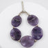 Big Bold Amethyst Coin  Beaded Bracelet