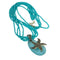 Aqua multistrand necklace with pendant