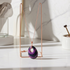 Purple Oval Kazuri Pendant Necklace