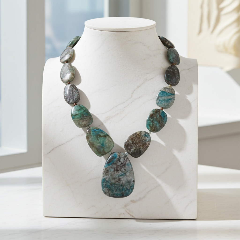 Beautiful Handcrafted Earthy Tone Gemstone Pendant Necklace