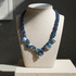 Blue Bead Necklace Artisan Handmade