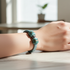 Leather Bracelet in Mystic Jade  Leather & Handmade Accents