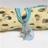 Aqua Sea Glass Pendant  Multi-strand Necklace