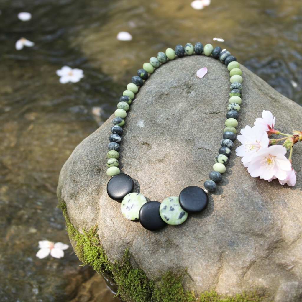 Matte Natural Yellow Turquoise Necklace