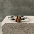 Bangle Bracelet with Fair Trade Tiger Kazuri Bead