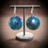 Vintage Blue Marbled Drop Earrings