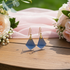 Blue Sky Sea Glass Triangle Drop Earrings