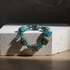 Turquoise Artisan Bead  and Larimar Blue Agate Bead  Bracelet