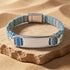 Blue Leather Bracelet For A Woman ID Style
