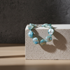 Rustic Sky Blue Irregular Shell Pearl Bracelet