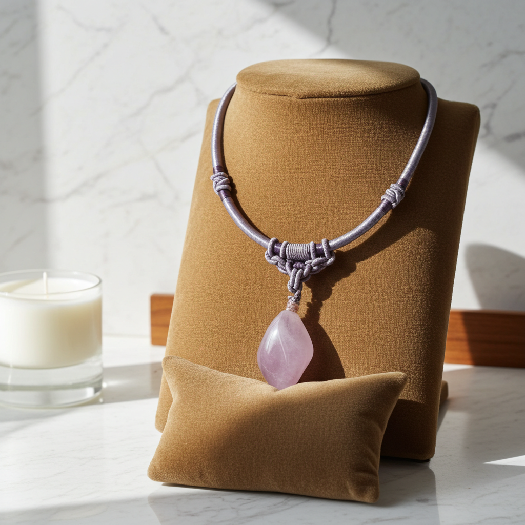 Lavender Handmade Artisan Pendant Necklace