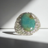 Kingman Turquoise Gemstone Ring Size 10