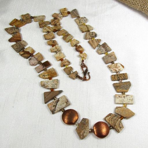 Jasper Gemstone & Copper Necklace