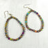 Multi-colored Gemstone Hoop Earrings