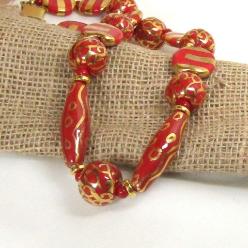 Fair Trade Kazuri Red Bead Necklace
