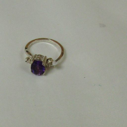 Amethyst Oval Cut Right Hand Ring Size 6 1/2