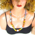 Long West African Krobo Trade Handmade Bead Necklace