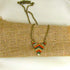 Bright Summer Arrow Pendant on  Antique Brass Necklace