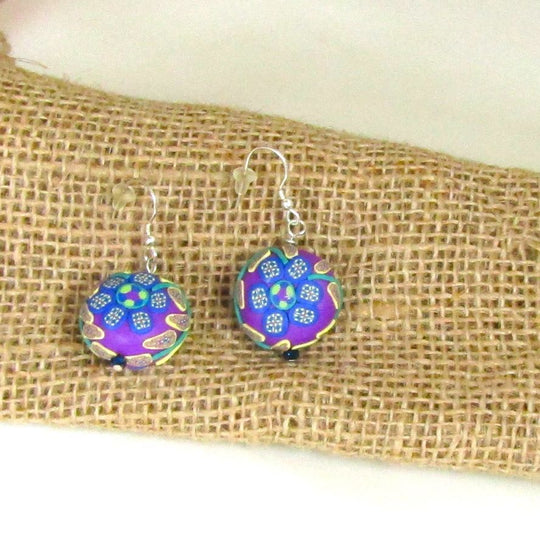 Fair Trade Multi-colored Beaded Drop Earrings