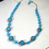 Auqa Blue Handmade Artisan Bead & Crystal Necklace