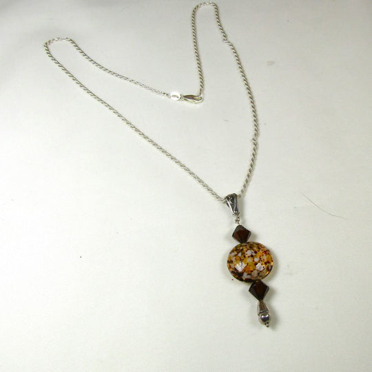 Brown Handmade Artisan Bead Timeless Pendant Necklace