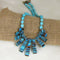 Blue Gemstone Bib Necklace