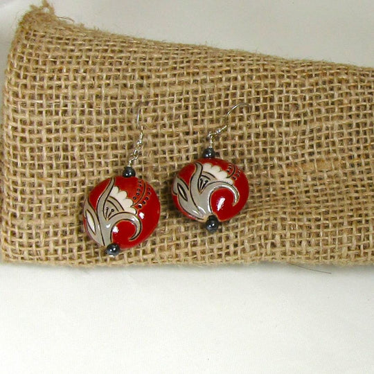 Handmade Artisan Bead Drop Earrings