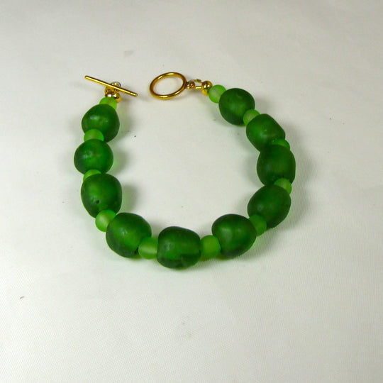 Bright Green Handmade Bead Bracelet