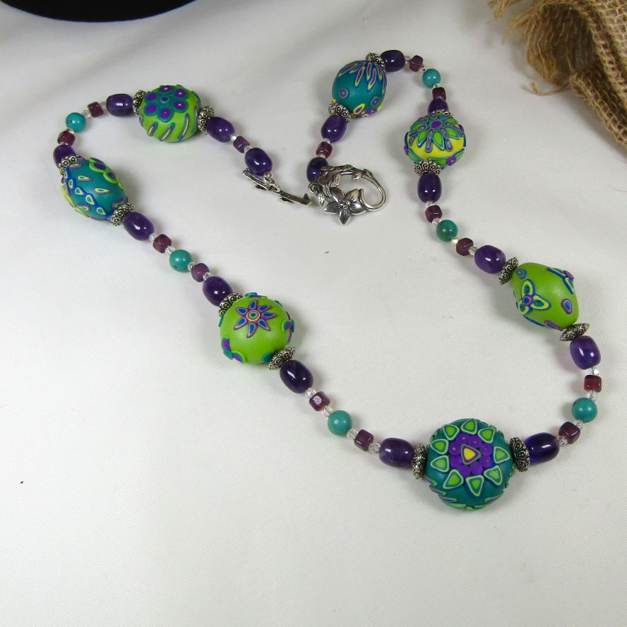 Aqua Handmade Fair Trade Beaded Necklace One-of-a-kind