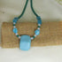 Aqua Fair Trade Bead Pendant Necklace