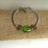 Green Artisan BEad Bangle Bracelet