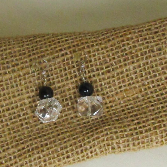 Crystal & Onyx Earrings