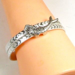 Mermaid leather bracelet