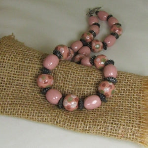 Pink Fair trade Bead Necklace
