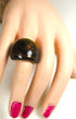Statement Black & Gold Fun Fashion Ring Size 7 1/2
