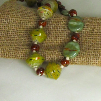 Green Fair Trade Handmade Beaded Necklace