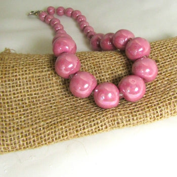 Pink Fair Trade bead Necklace