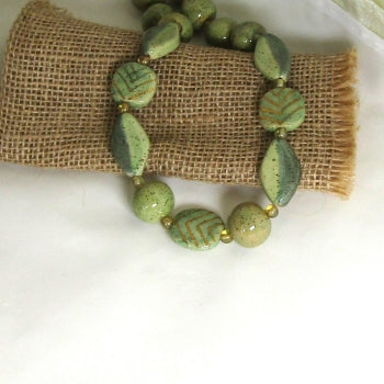 Green Fair  trade Bed Necklace