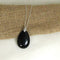 Black Onyx Teardrop Pendant Necklace