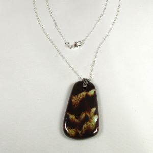 Fair Trade Bold Pendant Necklace Brown